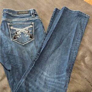 Rock & Roll Cowgirl Dark Blue Boot Cut Jeans
